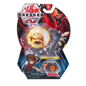 💜 Bakugan, Tryhno, 2-inch Tall Collectible Action Figure and Trading Card,